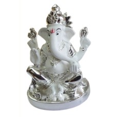 Ganesha Idol-IV (Terracotta- Solver Plated)